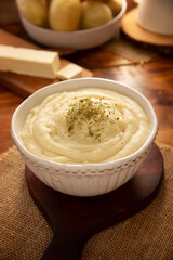 Mashed Potatoes. A classic side dish made with mashed boiled potatoes, often used to accompany various dishes; an easy and practical recipe that is very popular.