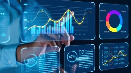 Data, Decoded. Real-time analytics brought to life on an interactive holographic screen. Experience the future of business intelligence and market analysis where every touch unlocks immediate, crucial - Powered by Adobe