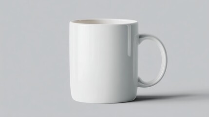 Obraz premium Elegant white mug mockup for showcasing your brand or design projects, perfect for product presentations and marketing materials now