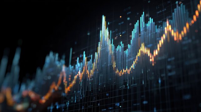 abstract financial chart with upward trend