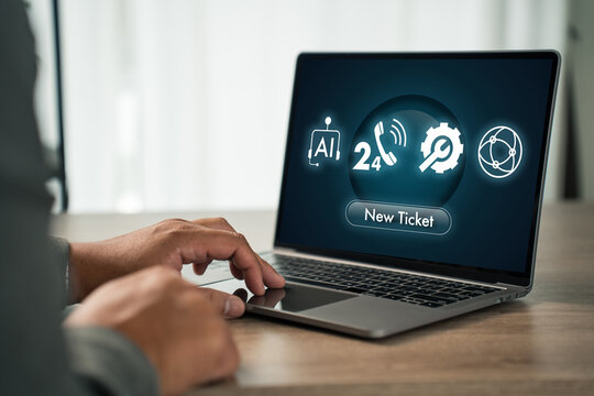helpdesk ticket Customer Support ticket NEW TICKET button customer support analyzing technological data
