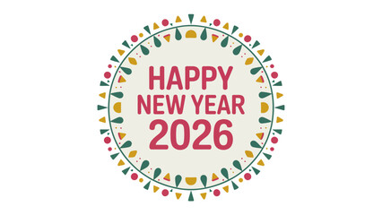 A Joyful New Year: A celebratory message for 2026, radiating happiness, hope and joy.  
