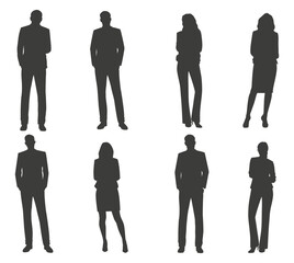Business People Silhouette Vector Illustration