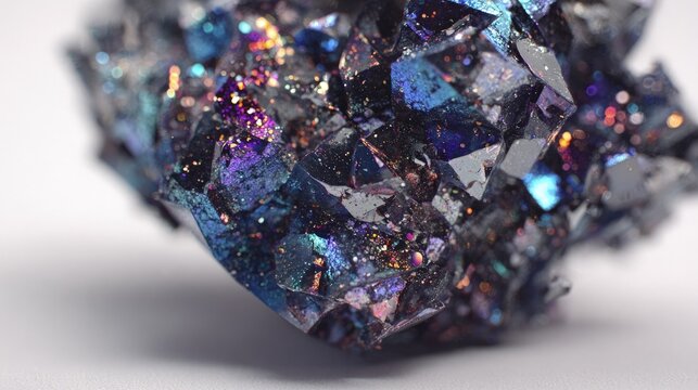 Closeup View Of Multicolored Mineral Fragment