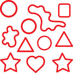 “Unique Christmas Day Shapes in Festive Red | Creative Holiday Icons, Decorative Red Christmas Elements, Modern Xmas Design Shapes for Seasonal Art, Branding & Digital Graphics”