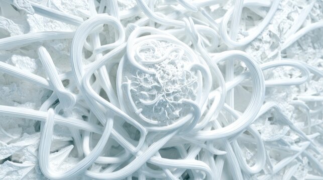 Abstract White Intricate Pattern Design