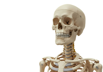 Detailed human skeleton anatomy, medical science education