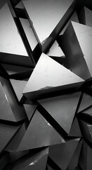 Sharp metallic geometric triangles abstract background texture