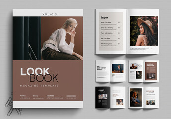 Look Book Template Layout for Fashion Catalog