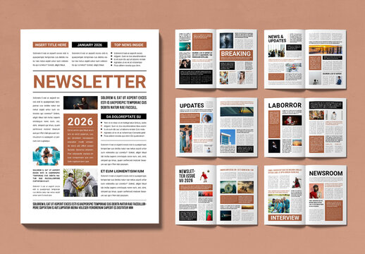 News Letter Template Design Layout