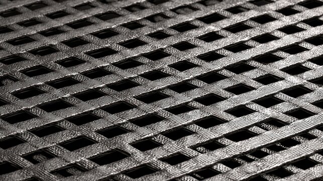 abstract metal grid pattern showcasing the intricate detail and texture of the surface