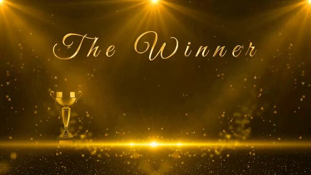 golden stage background for winner celebration