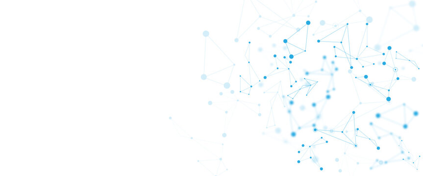 Abstract white, blue digital technology futuristic communication high tech concept background. global network technology concept.