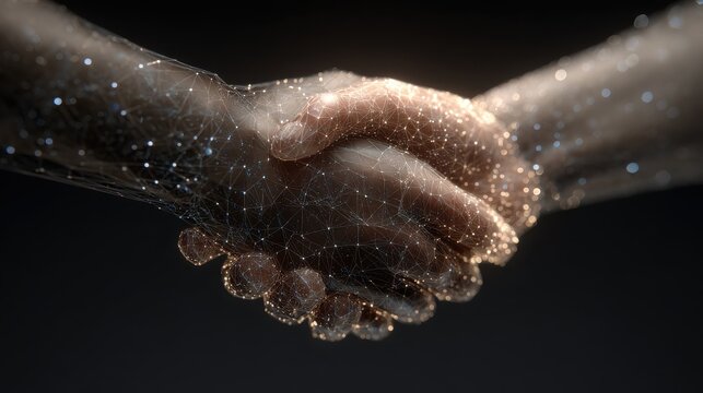 digital partnership a tech handshake for collaboration and innovation