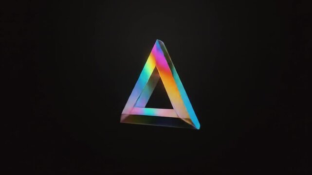 Abstract geometric triangle modern digital design on dark background