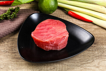 Raw fresh Tuna fush steak