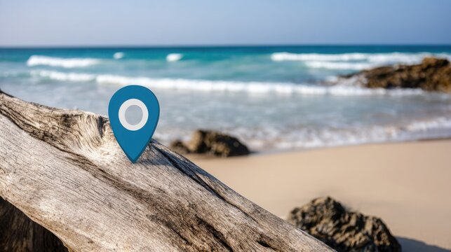 Scenic beach view representing hyperlocal deal beacon concept signaling location-specific offers and discounts