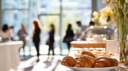 Elegant Business Networking Event with Breakfast Pastries