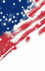 American flag grunge style background with stars and stripes for patriotic design needs