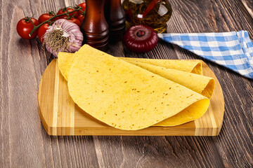 Mexican tortilla for burrito wrap