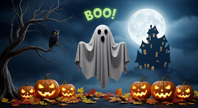 halloween background with pumpkins