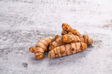 Fresh raw asian tumeric roots