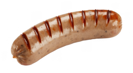 Grilled Sausage isolated on a transparent background