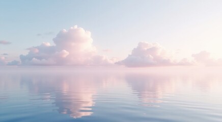 Fototapeta premium Large body of water with clouds in the sky