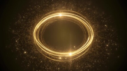 Seamless looping luxury glow animation with soft golden light trails moving around a product silhouette, elegant cinematic motion, premium abstract background for branding and graphic resources - Powered by Adobe