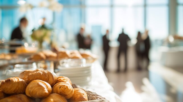 Elegant Business Networking Event with Breakfast Pastries