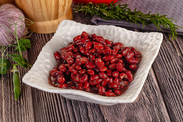 Vegan cuisine canned red kidney beans
