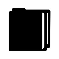 Document folder icon symbol for organization and storage