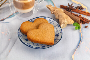 Sweet ginger cookies for snack