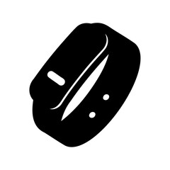 Black silhouette fitness tracker smart band digital wearable