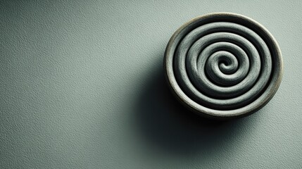 Small object positioned on wall representing the concept of longevity calibration spiral and iterative adjustments
