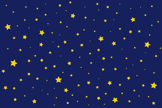 シンプルな星柄　ネイビーブルー　背景イラスト