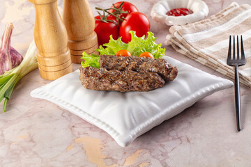 Hot beef kebab minced meat