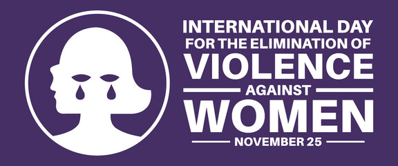 Crying Woman Awareness, tear symbol, violence prevention message, purple campaign badge, Women Safety Poster, emotional silhouette, tear icons, November 25 awareness