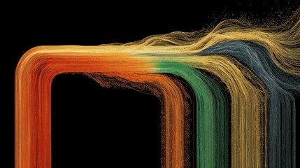 data flow a visual representation of data sorting and processing with streams of information flowing from a central source into distinct colored channels