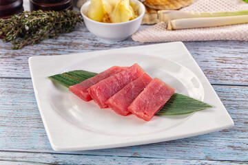 Japanese sliced tuna sashimi fish