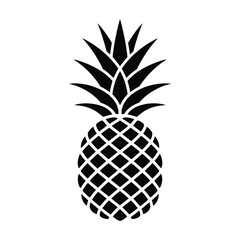 Obraz premium Illustration of a pineapple isolated on, a tropical fruit with a spiky exterior and sweet, tangy flesh, perfect for summer desserts and drinks