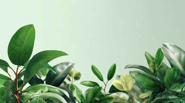 clean background for online meetings with greenery