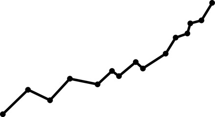 Graph showing an upward trend Vector