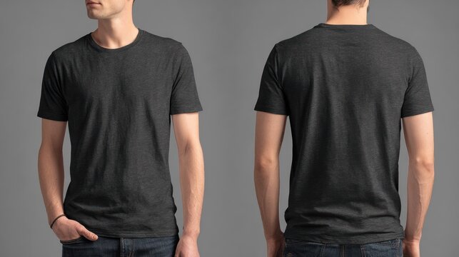 Blank dark gray t shirt mockup