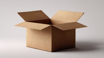 clean modern cardboard box ready for your product presentation ideal for ecommerce mockup packaging design and shipping concepts with neutral background