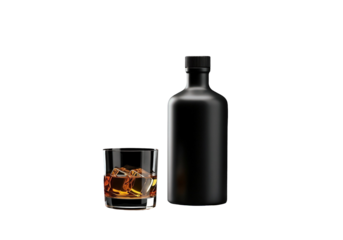 wine bottle and glass