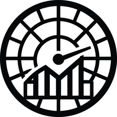 Global economic inflation gauge indicator symbol