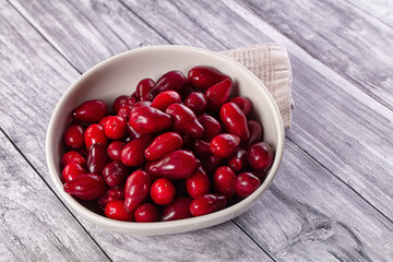 Red ripe sweet juicy dogwood