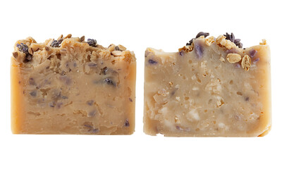 Organic lavender oatmeal handmade soap bars for gentle cleansing