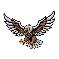 eagle mascot logo vector design template modern style